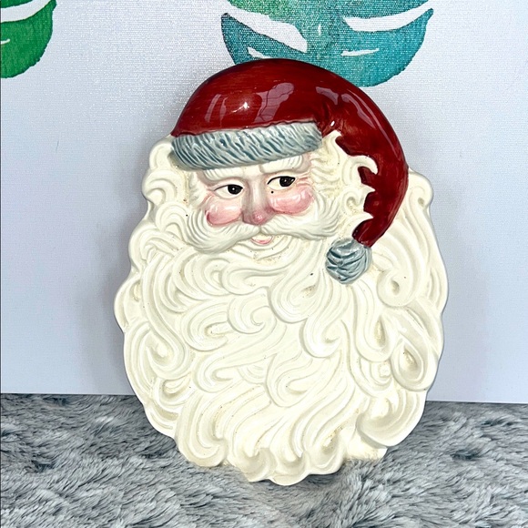 OCI 1990 Fitz & Floyd Vintage Santa Claus Decorative Tray - Picture 1 of 6
